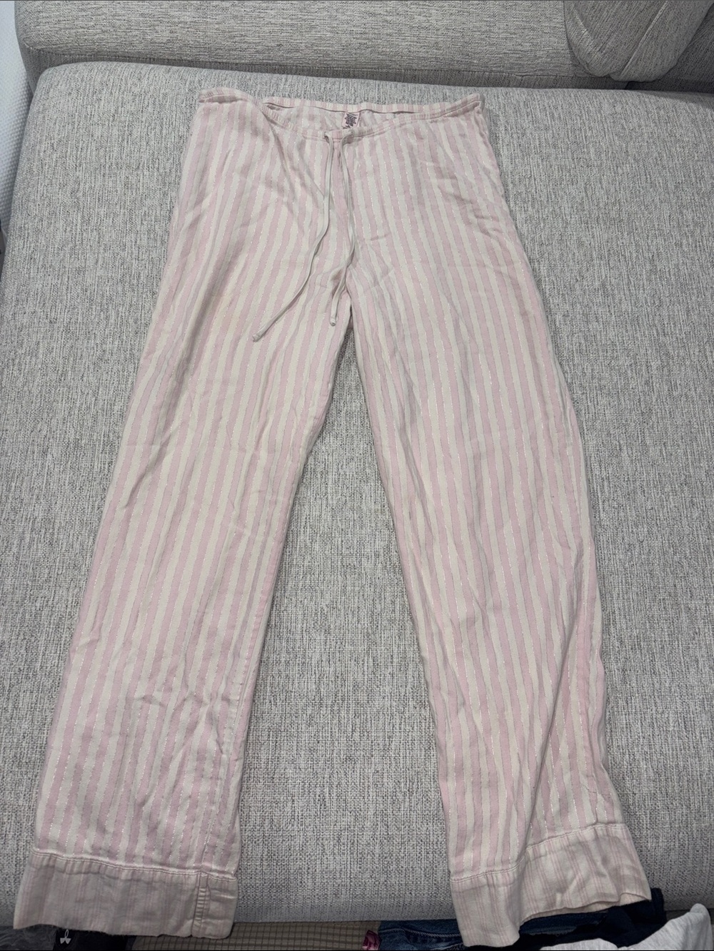 Victoria's Secret Pink and White Striped Lounge Pants
